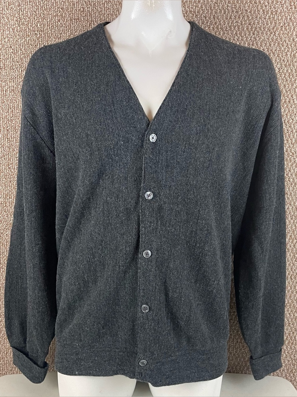 Vintage Cardigan Sweater Men’s 2XLT Cypress Links Golf USA MADE Grandpa 90s 275